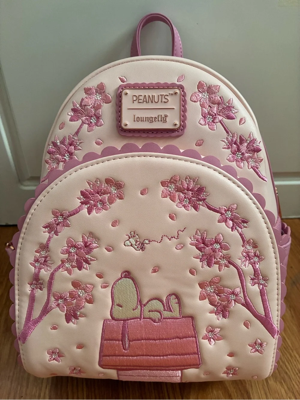 New Loungefly Peanuts Cherry Blossom Snoopy Mini Backpack - BoxLunch Exclusive